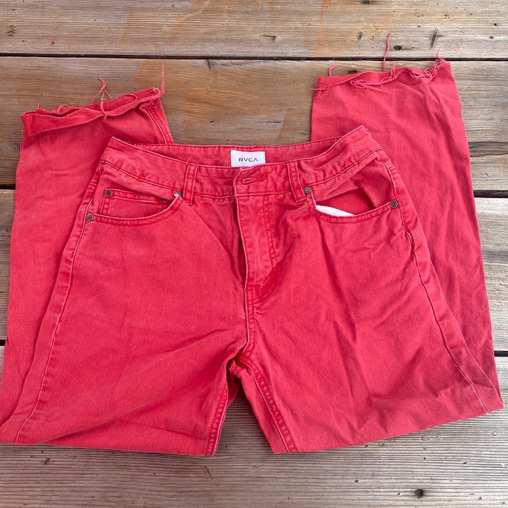 Red RVCA high waist short pants size 25